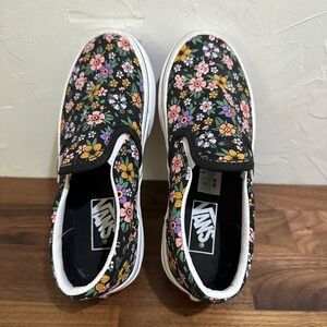 Size 13 girls Vans slip ons